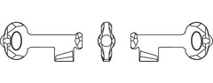 Swarovski Crystal Pendants - 6919 - Key Line Drawing