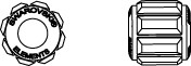 Swarovski BeCharmed & Pavé Beads - 80301 - BeCharmed Pave with Baguette Fancy Stones Bead - Line Drawing