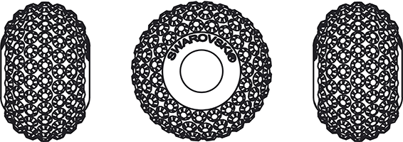 Swarovski BeCharmed & Pavé Beads - 84 501 - BeCharmed Marble Ceramics Bead - Line Drawing