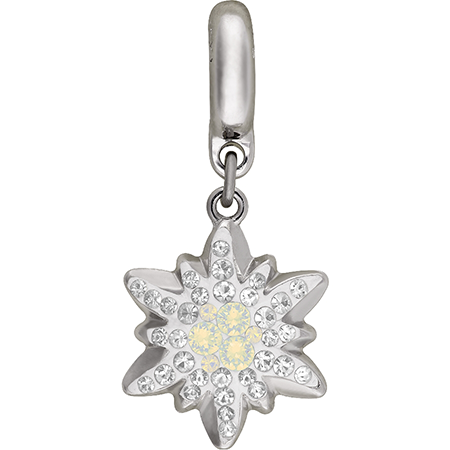 Swarovski BeCharmed & Pavé Beads - 86 532 - BeCharmed Pave Edelweiss Charm