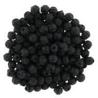 3mm Matte - Jet - Melon Round - 100 Bead Strand - 287-03-M2398