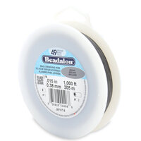 49 Strand Stainless Steel Bead Stringing Wire - .015 in (0.38 mm) -  1000 ft (305 m) - Bright - JW10T-8