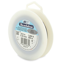 49 Strand Stainless Steel Bead Stringing Wire - .013 in (0.33 mm) -  1000 ft (305 m) - Bright - JW18T-8