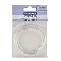 Memory Wire - Large Bracelet - 30 coil pack (0.5oz / 14g) - Silver Plated - 347B-050