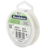7 Strand  Bead Stringing Wire - .015 in (0.38 mm) - 30 ft (9.2 m) - Silver Color - JW02S-0