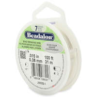 7 Strand  Bead Stringing Wire - .015 in (0.38 mm) - 100 ft (31 m) - Silver Color - JW02S-1
