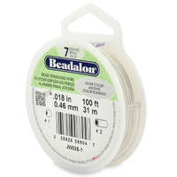 7 Strand  Bead Stringing Wire - .018 in (0.46 mm) - 100 ft (31 m) - Silver Color - JW03S-1