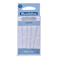 Collapsible Eye Needles - Fine (0.30 mm) - 2.5 in (6.4 cm) - 4 pieces - 700F-102