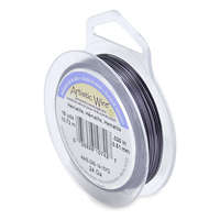Silver Plated - Hematite - 24 Gauge (.51mm) - 15 yd (13.7 m) - AWS-24S-19-15YD