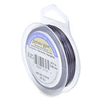 Silver Plated - Hematite - 26 Gauge (.41 mm) - 30 yd (27.4 m) - AWS-26S-19-30YD