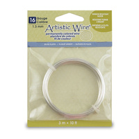 16 Gauge (1.3 mm) - 10 ft (3.1 m) - Silver Plated, Tarnish Resistant Silver - AWB-16S-10-10FT