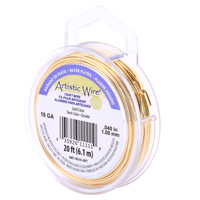 Silver Plated - Gold Color - 18 Gauge (1.0 mm) - 20 FT (6.1 m) - AWS-18S-03-20FT