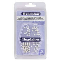 Memory Wire End Cap - 72 Piece Variety Pack - Silver Plated - 317B-310