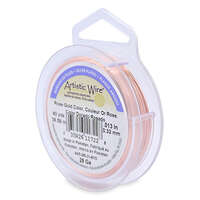 Silver Plated - Rose Gold Color - 28 Gauge (.32 mm) - 40 yd (36.5 m) - AWS-28S-21-40YD