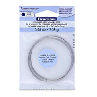 Remembrance Memory Wire - Heavy Duty (036 in / 0.91 mm) Large Bracelet - 7 coil pack (0.25 oz / 7g) - Bright - JMHBT-0.25ZLG