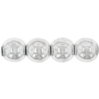 4mm Silver - Round Beads - 100 Bead Strand - 5-04-27000