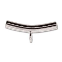 26mm Tube with Pendant Hole - Silver Plated - TUB07SP-1R
