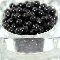 8mm Black Round Opaque Bead 
