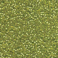 Miyuki 11/0 Rocaille Bead - 11-914F - Matte Silver Lined Chartreuse