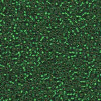Miyuki 11/0 Rocaille Bead - 11-916F - Matte Silver Lined Green