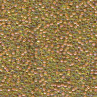 Miyuki 11/0 Rocaille Bead - 11-9345 - Dark Pink Lined Chartreuse