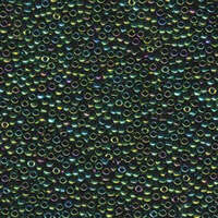 Miyuki 11/0 Rocaille Bead - 11-9465 - Metallic Dark Green Iris