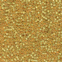 Miyuki 11/0 Rocaille Bead - 11-9552 - Dyed Silver Lined Light Yellow-Orange AB