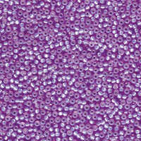 Miyuki 11/0 Rocaille Bead - 11-9574 - Dyed Silver Lined Lilac Silver AB