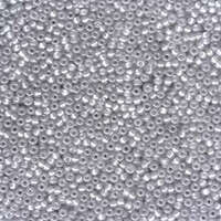 Miyuki 11/0 Rocaille Bead - 11-9650 - Dyed Silver Lined Grey AB