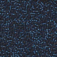 Miyuki 11/0 Rocaille Bead - 11-91425 - Dyed Silver Lined Blue Zircon