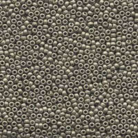 Miyuki 11/0 Rocaille Bead - 11-94221F - Matte Duracoat Galvanized Light Smoky Pewter