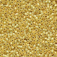 Miyuki 11/0 Rocaille Bead - 11-94235 - Duracoat Silver Lined Dyed Light Yellow