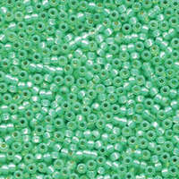 Miyuki 11/0 Rocaille Bead - 11-94240 - Duracoat Silver Lined Dyed Mint Green