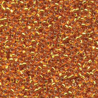 Miyuki 11/0 Rocaille Bead - 11-94261 - Duracoat Dyed Silver Lined Amber Gold