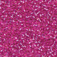 Miyuki 11/0 Rocaille Bead - 11-94267 - Duracoat Dyed Silver Lined Frost Pink