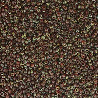 Miyuki 11/0 Rocaille Bead - 11-94503 - Transparent Red Brown Picasso