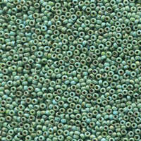Miyuki 11/0 Rocaille Bead - 11-94514 - Matte Opaque Seafoam Green Picasso