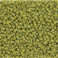 Miyuki 11/0 Rocaille Bead - 11-94697 - Frost Opaque Glaze Rainbow Olive
