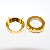 27mm 1201 Flat Chaton Frame - Bright Gold