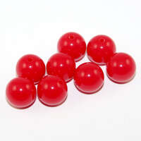 12mm Red Round Opaque Bead 