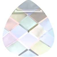 Pack of 3 - 6012 - 11mm x 10mm - Crystal AB (001 AB) - Flat Briolette Crystal Pendant - Loose Crystal