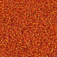 Miyuki 15/0 Rocaille Bead - 15-90009 - Silver Lined Tangerine