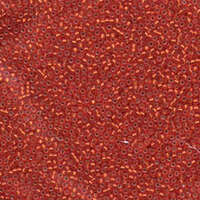 Miyuki 15/0 Rocaille Bead - 15-910F - Matte Silver Lined Flame Red