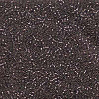 Miyuki 15/0 Rocaille Bead - 15-913F - Matte Silver Lined Dark Smoky Amethyst