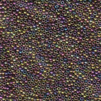 Miyuki 15/0 Rocaille Bead - 15-9188 - Opaque Metallic Purple Gold Iris