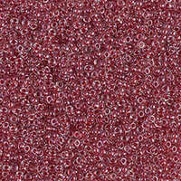 Miyuki 15/0 Rocaille Bead - 15-91554 - Sparkle Maroon Lined Crystal
