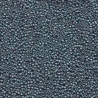 Miyuki 15/0 Rocaille Bead - 15-92030 - Matte Opaque Metallic Steel Blue Luster