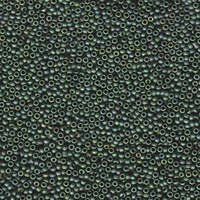 Miyuki 15/0 Rocaille Bead - 15-92031 - Matte Opaque Metallic Sage Luster