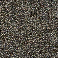 Miyuki 15/0 Rocaille Bead - 15-92035 - Matte Opaque Metallic Khaki Iris