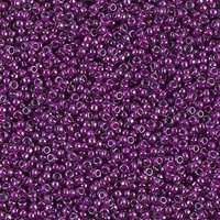 Miyuki 15/0 Rocaille Bead - 15-92247 - Fuchsia Lined Crystal Luster